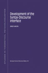 book Development of the Syntax-Discourse Interface