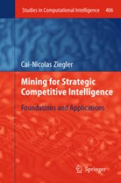 book Mining for Strategic Competitive Intelligence: Foundations and Applications