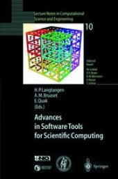 book Advances in Software Tools for Scientific Computing