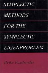 book Symplectic Methods for the Symplectic Eigenproblem