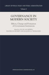 book Governance in Modern Society: Effects, Change and Formation of Government Institutions