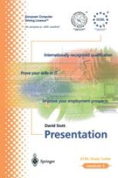 book ECDL Module 6: Presentation: ECDL — the European PC standard