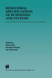 book Behavioral Specifications of Businesses and Systems