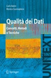 book Qualità dei Dati: Concetti, Metodi e Tecniche