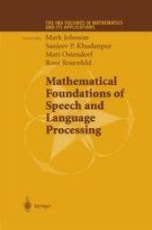 book Mathematical Foundations of Speech and Language Processing