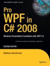 book Pro WPF in C# 2008: Windows Presentation Foundation with .NET 3.5