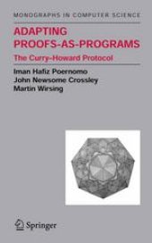 book Adapting Proofs-as-Programs: The Curry-Howard Protocol