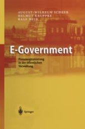 book E-Government: Prozessoptimierung in der öffentlichen Verwaltung