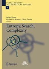 book Entropy, Search, Complexity