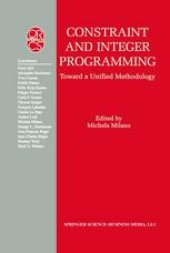 book Constraint and Integer Programming: Toward a Unified Methodology