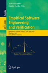 book Empirical Software Engineering and Verification: International Summer Schools, LASER 2008-2010, Elba Island, Italy, Revised Tutorial Lectures