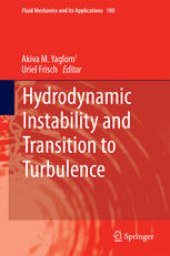 book Hydrodynamic Instability and Transition to Turbulence