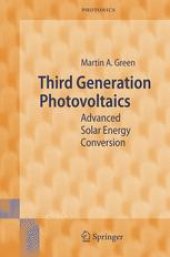 book Third Generation Photovoltaics: Advanced Solar Energy Conversion