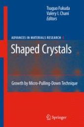 book Shaped Crystals: Growth by Micro-Pulling-Down Technique