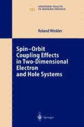 book Spin--Orbit Coupling Effects in Two-Dimensional Electron and Hole Systems