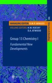 book Group 13 Chemistry I: Fundamental New Developments