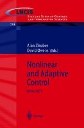 book Nonlinear and Adaptive Control: NCN4 2001