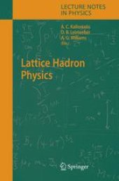 book Lattice Hadron Physics