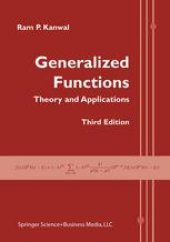 book Generalized Functions: Theory and Applications