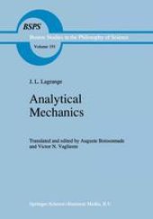 book Analytical Mechanics: Translated from the Mécanique analytique, novelle édition of 1811