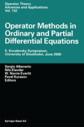 book Operator Methods in Ordinary and Partial Differential Equations: S. Kovalevsky Symposium, University of Stockholm, June 2000