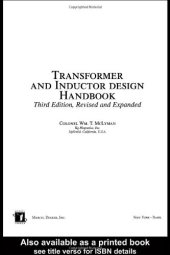 book Transformer and inductor design handbook