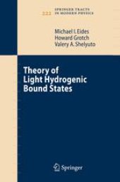 book Theory of Light Hydrogenic Bound States