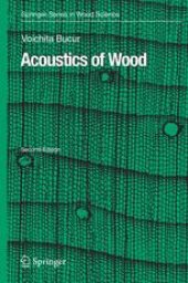 book Acoustics of Wood