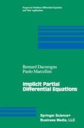 book Implicit Partial Differential Equations