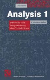 book Analysis 1: Differential- und Integralrechnung einer Veränderlichen