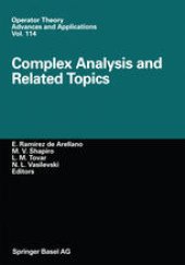 book Complex Analysis and Related Topics