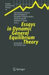 book Essays in Dynamic General Equilibrium Theory: Festschrift for David Cass