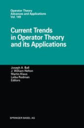 book Current Trends in Operator Theory and its Applications