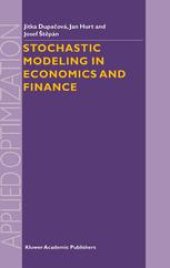 book Stochastic Modeling in Economics and Finance