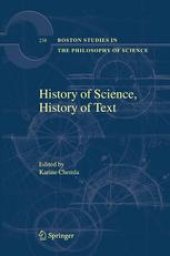 book History of Science, History of Text