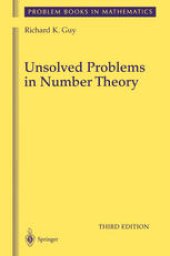 book Unsolved Problems in Number Theory