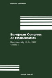 book European Congress of Mathematics: Barcelona, July 10–14, 2000, Volume I