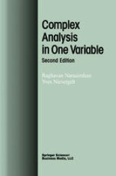 book Complex Analysis in One Variable