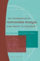 book An Introduction to Multivariable Analysis from Vector to Manifold