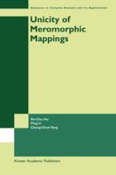 book Unicity of Meromorphic Mappings