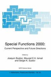 book Special Functions 2000: Current Perspective and Future Directions