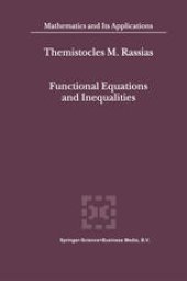 book Functional Equations and Inequalities