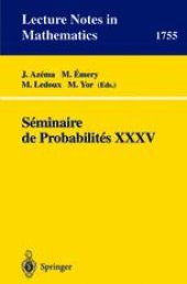 book Séminaire de Probabilités XXXV