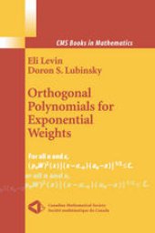 book Orthogonal Polynomials for Exponential Weights