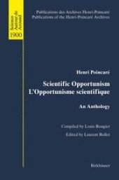 book Scientific Opportunism L’Opportunisme scientifique: An Anthology