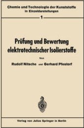 book Prüfung und Bewertung elektrotechnischer Isolierstoffe