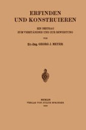 book Erfinden und Konstruieren: Ein Beitrag zum Verständnis und zur Bewertung