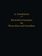 book Kostenberechnungen im Wasserbau und Grundbau