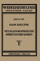 book Metallographische Arbeitsverfahren