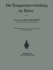book Die Temperaturverteilung im Beton